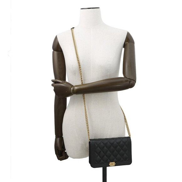 CHANEL Boy Chanel Chain Wallet Calfskin Black AP1117 - Picture 9 of 16